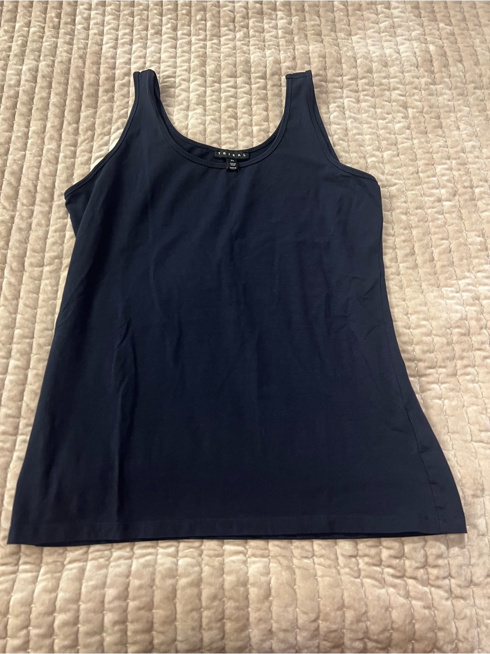 Tribal Black Scoop Neck Tank Top